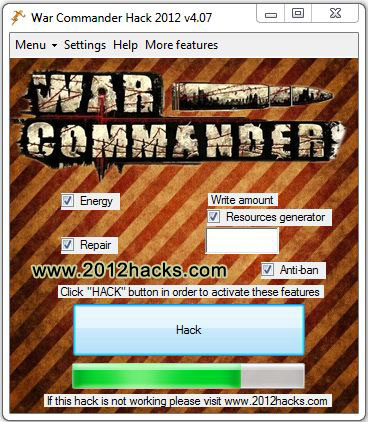 war commander cheats